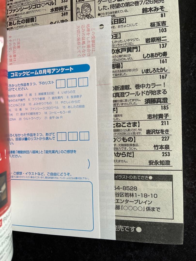 ●月刊コミックビーム 2004年 8月号 ●新連載 機動旅団八福神 福島聡