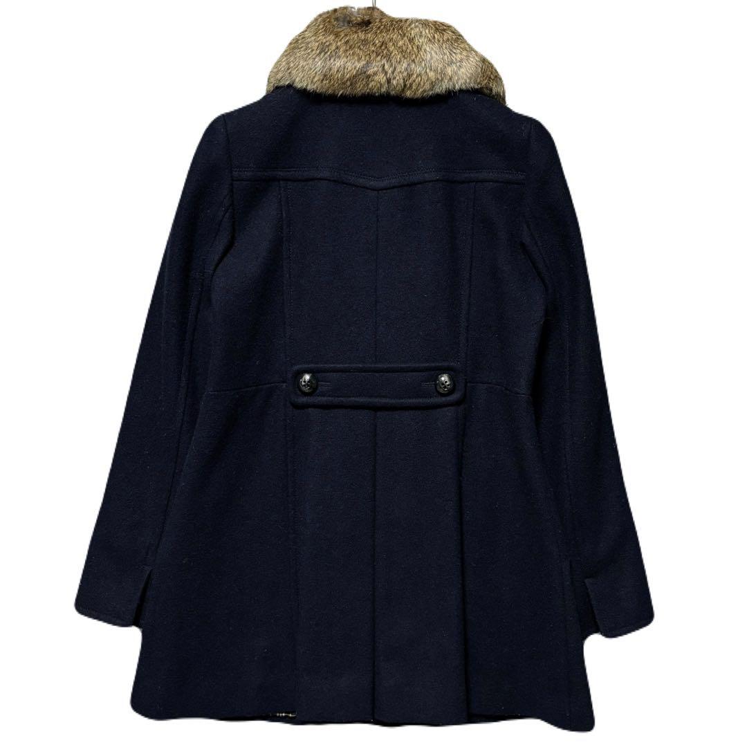 美品✨バーバリーブルーレーベル ラビットファー ダブル 2way コート 38