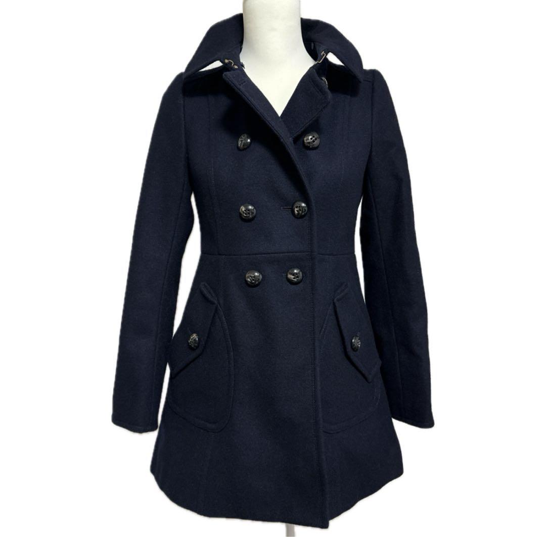 美品✨バーバリーブルーレーベル ラビットファー ダブル 2way コート 38