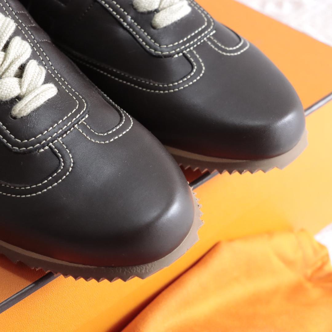 未使用！エルメスHermes　レザーシューズ　クイッカー　スニーカー　クイック