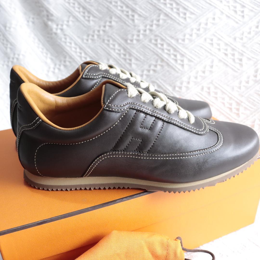 未使用！エルメスHermes　レザーシューズ　クイッカー　スニーカー　クイック