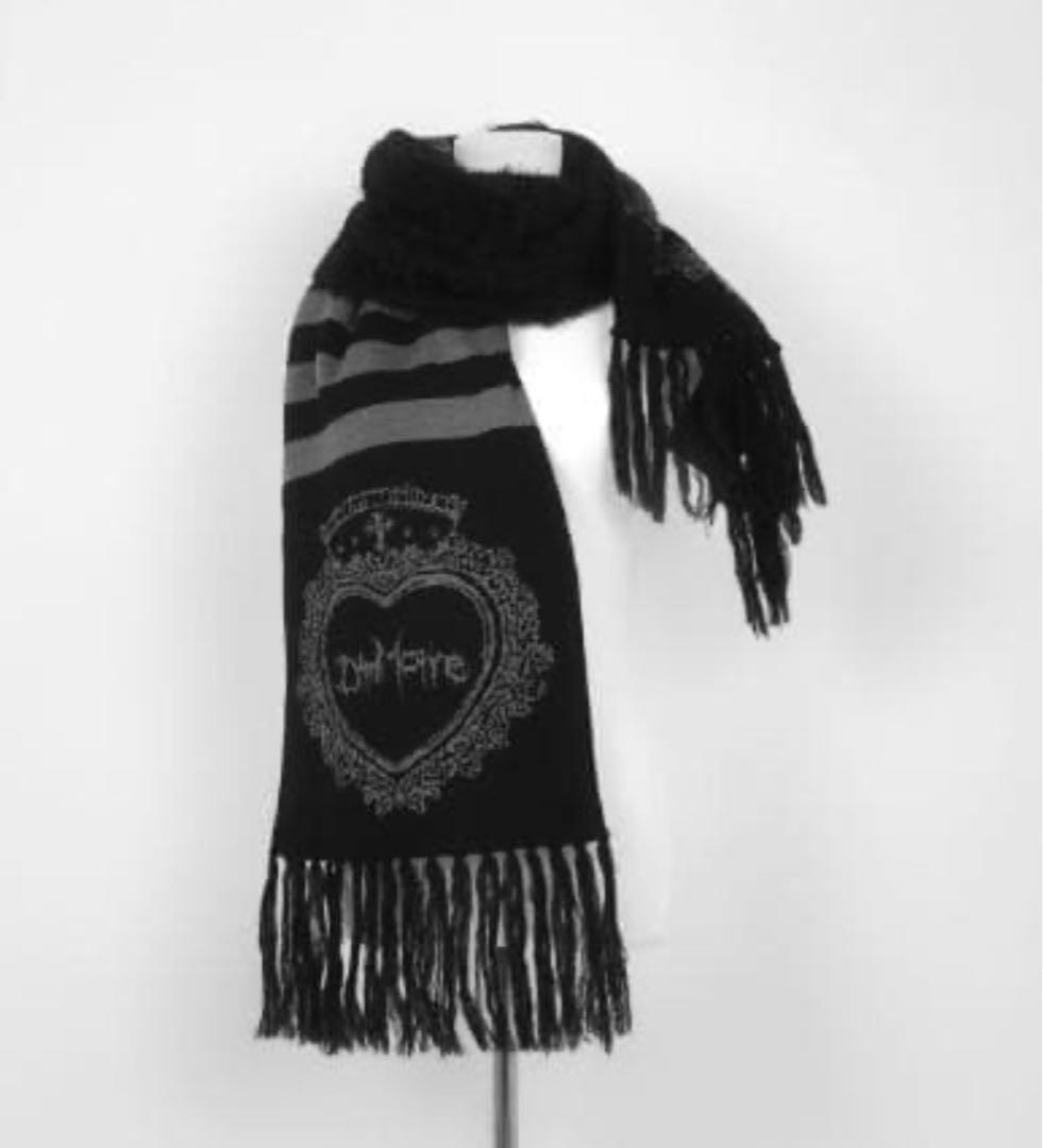 Dim Moire HeartCoreマフラー Black&Gray