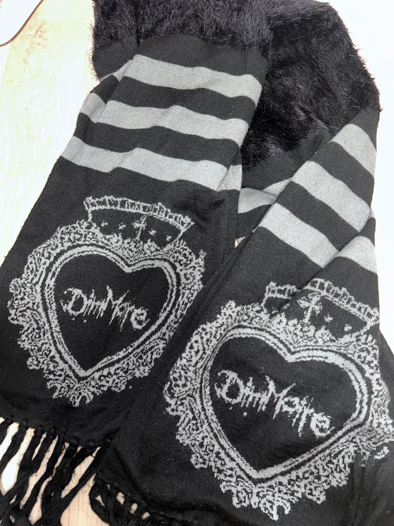 Dim Moire HeartCoreマフラー Black&Gray