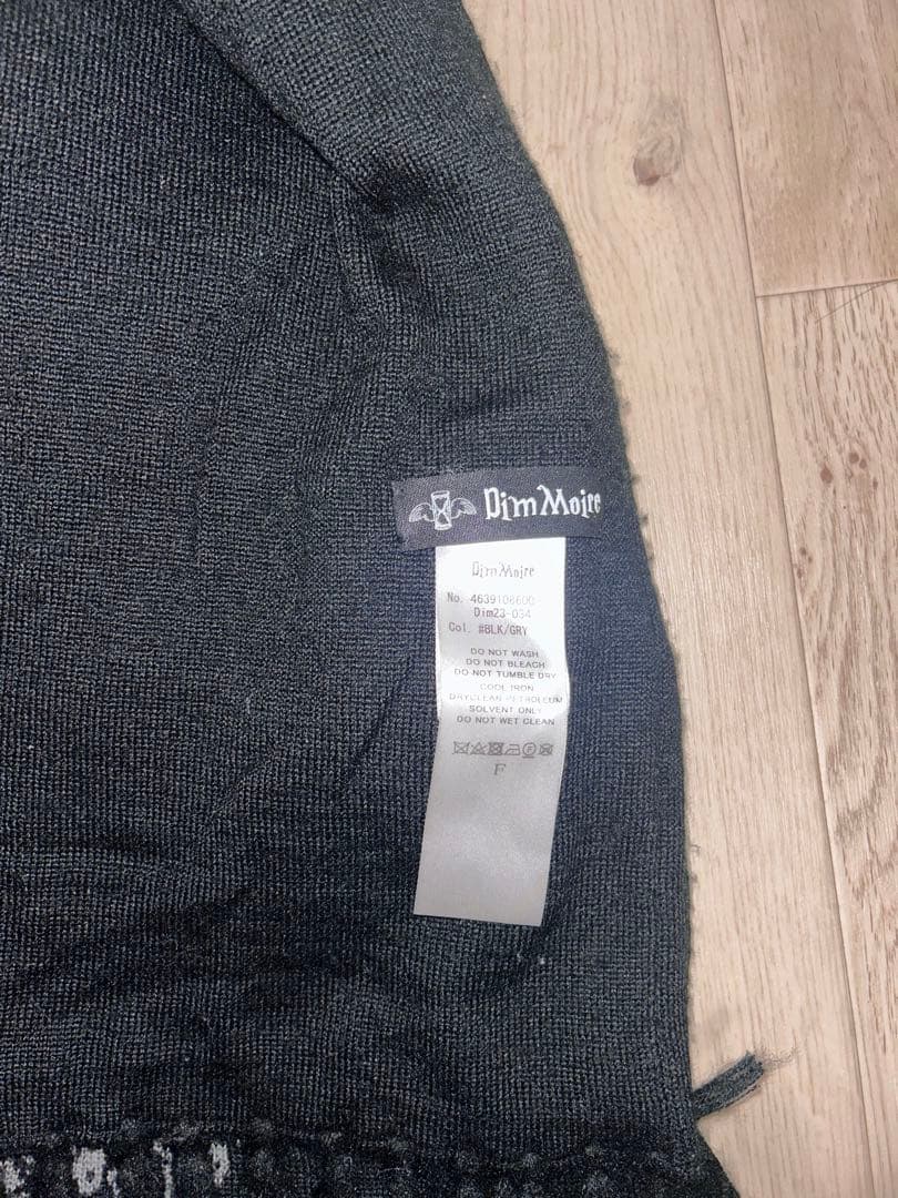 Dim Moire HeartCoreマフラー Black&Gray