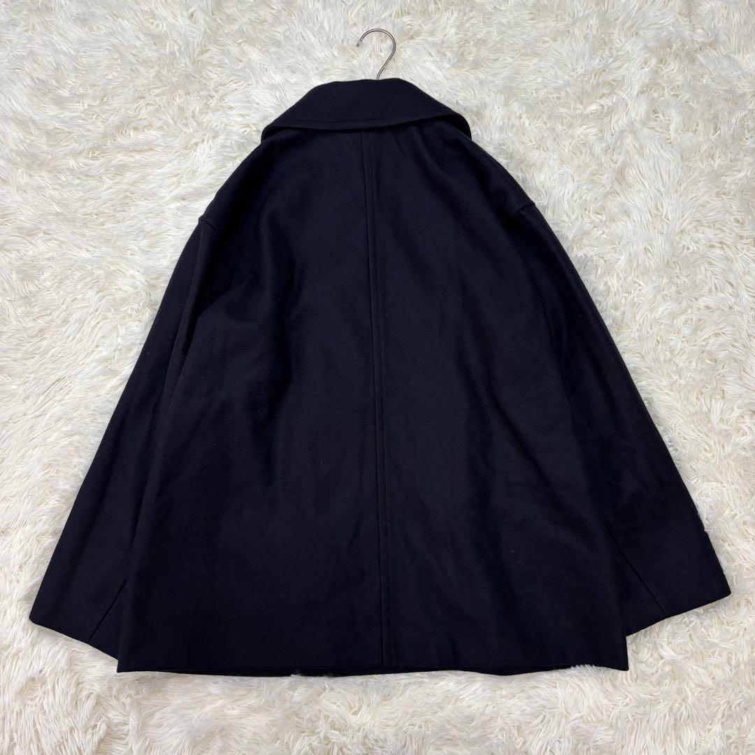 マッキントッシュ✨ショートダブルメルトンコート✨現行品刻印ボタン✨オーバーサイズ