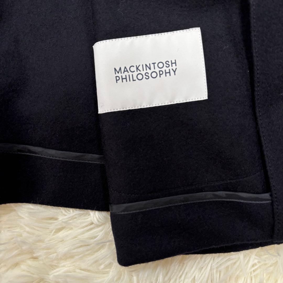 マッキントッシュ✨ショートダブルメルトンコート✨現行品刻印ボタン✨オーバーサイズ
