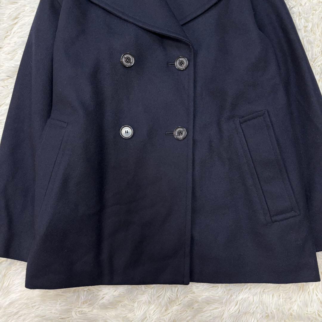 マッキントッシュ✨ショートダブルメルトンコート✨現行品刻印ボタン✨オーバーサイズ