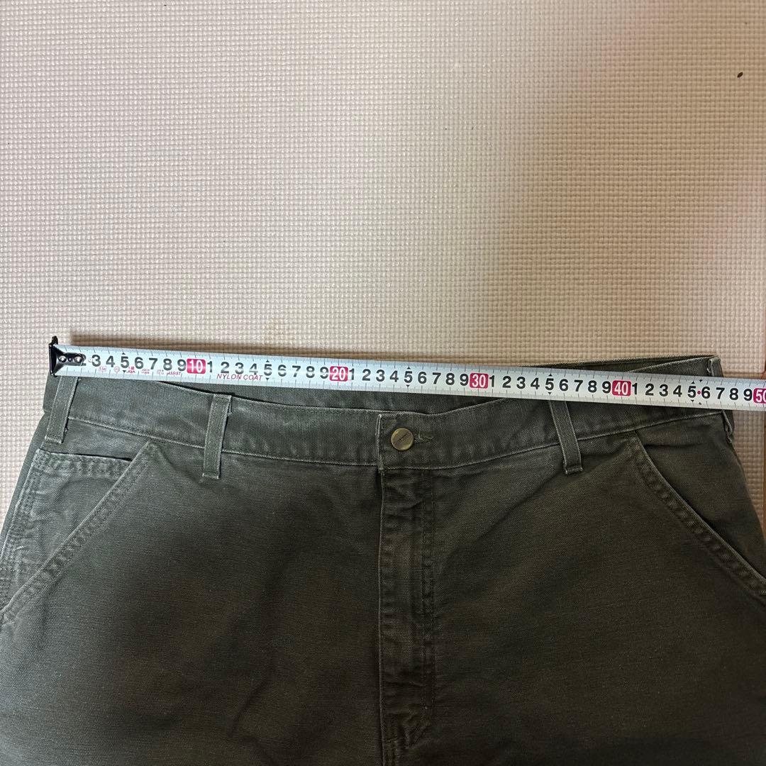Carhartt ワークパンツ USA製 40×30 フェードグリーン 古着