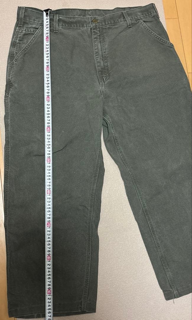 Carhartt ワークパンツ USA製 40×30 フェードグリーン 古着