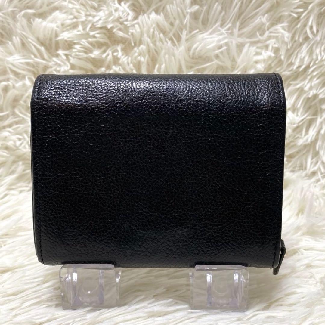 IL BISONTE イルビゾンテ コンパクト 折り財布 2つ折り ブラック