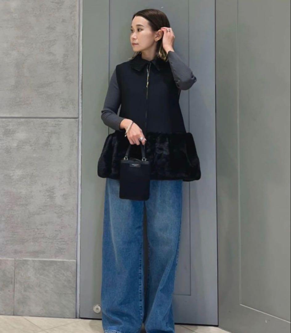 ユナイテッドアローズ　フェイク ファー コンビ ベスト　即完売品