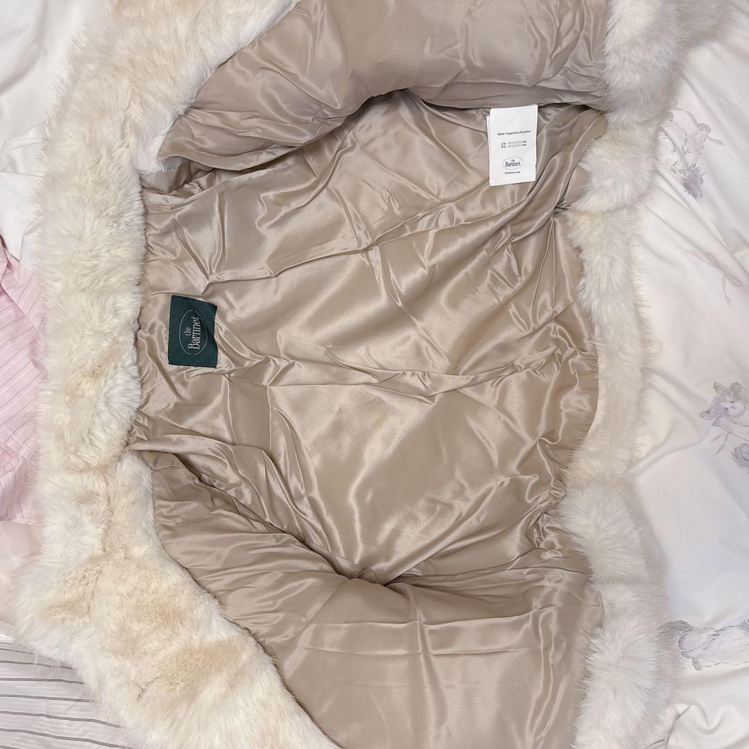 the Barnnetアイボリー 合成ファーコート ショート