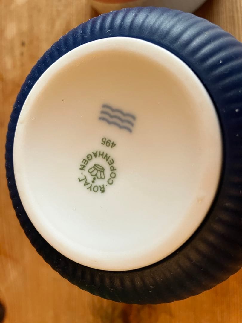 ロイヤルコペンハーゲンフルーテッドコントラストマグメガブルーダリア380ml×2