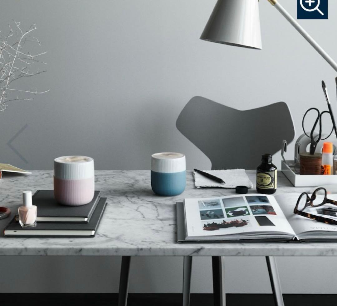 ロイヤルコペンハーゲンフルーテッドコントラストマグメガブルーダリア380ml×2