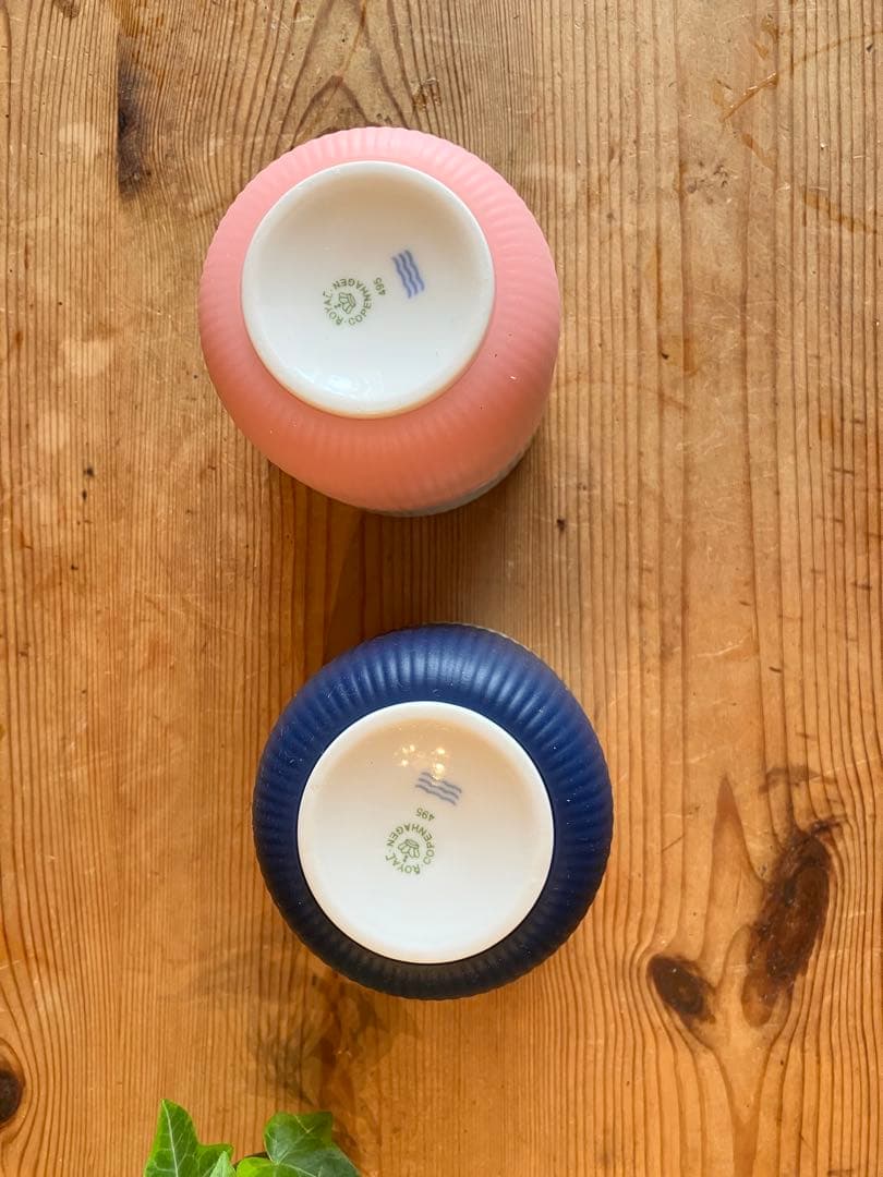 ロイヤルコペンハーゲンフルーテッドコントラストマグメガブルーダリア380ml×2