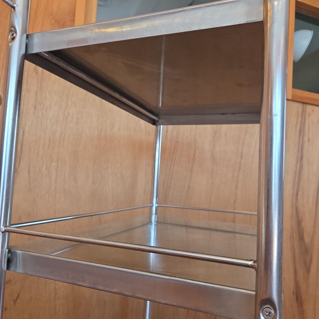 ステンレス 3段 キッチンワゴン ラック キャスタースムーズ