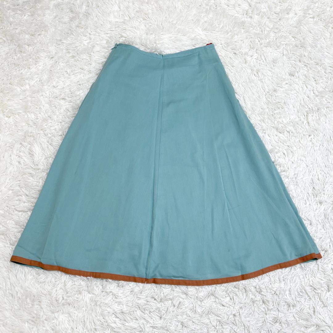 VIVIENNE TAM ヴィヴィアンタム 花柄刺繍フレアスカート 0 ミント