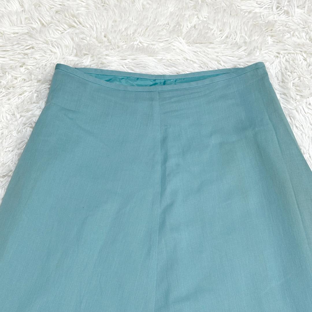 VIVIENNE TAM ヴィヴィアンタム 花柄刺繍フレアスカート 0 ミント