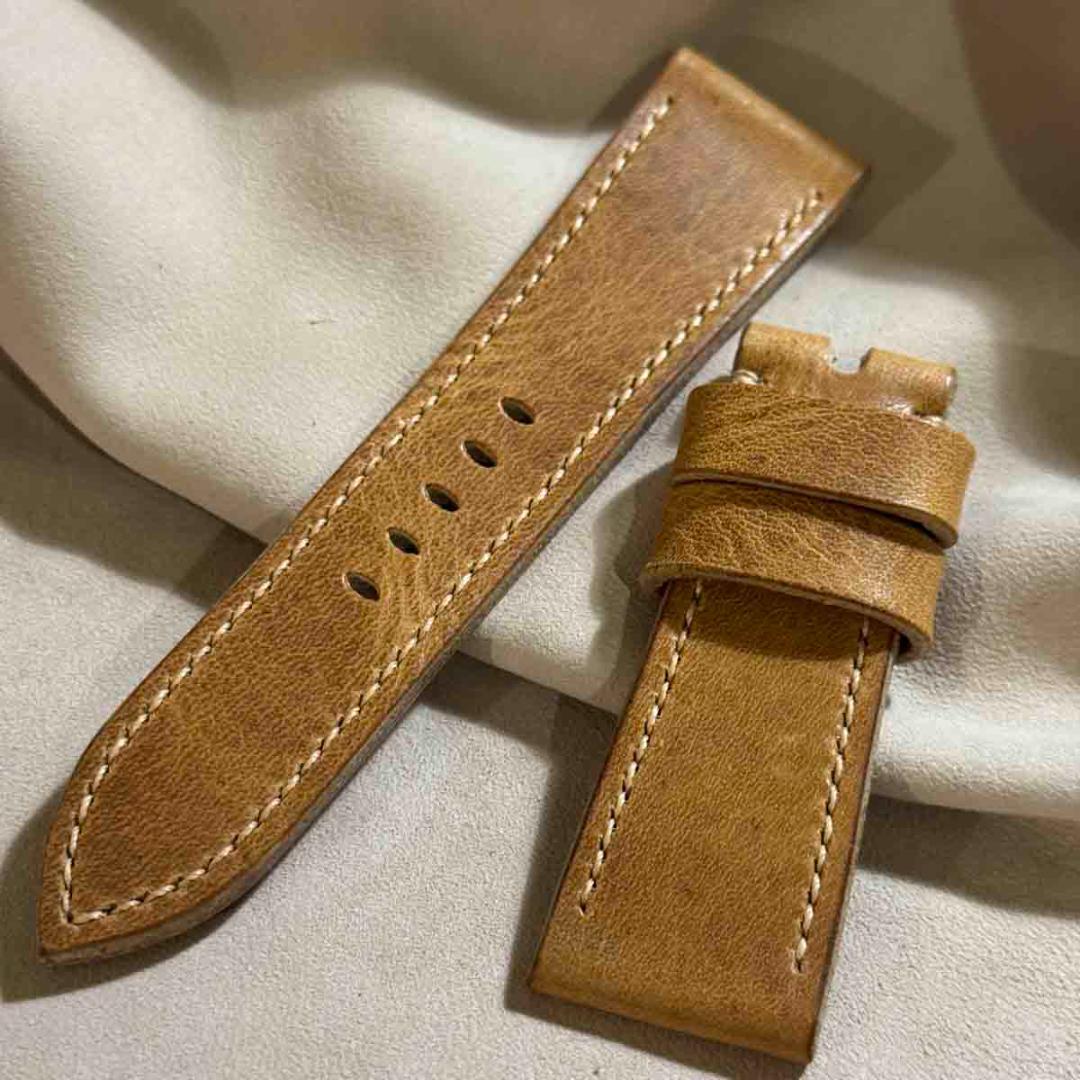 hor-218 HORWEENレザー ナチュラル 腕時計ベルト ラグ幅26mm