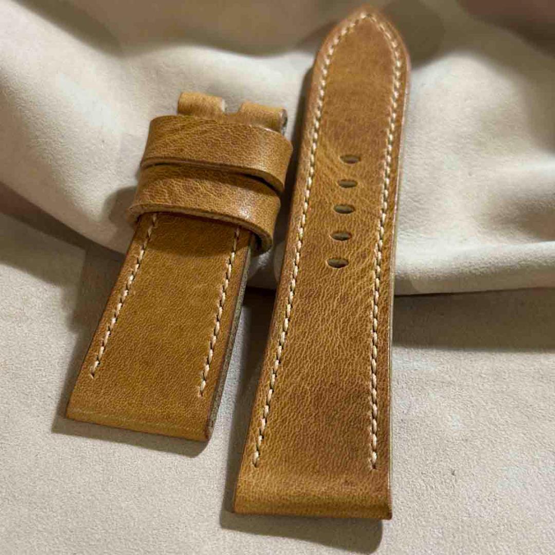 hor-218 HORWEENレザー ナチュラル 腕時計ベルト ラグ幅26mm