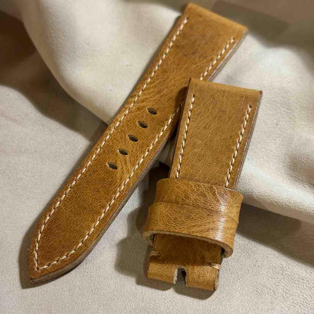 hor-218 HORWEENレザー ナチュラル 腕時計ベルト ラグ幅26mm