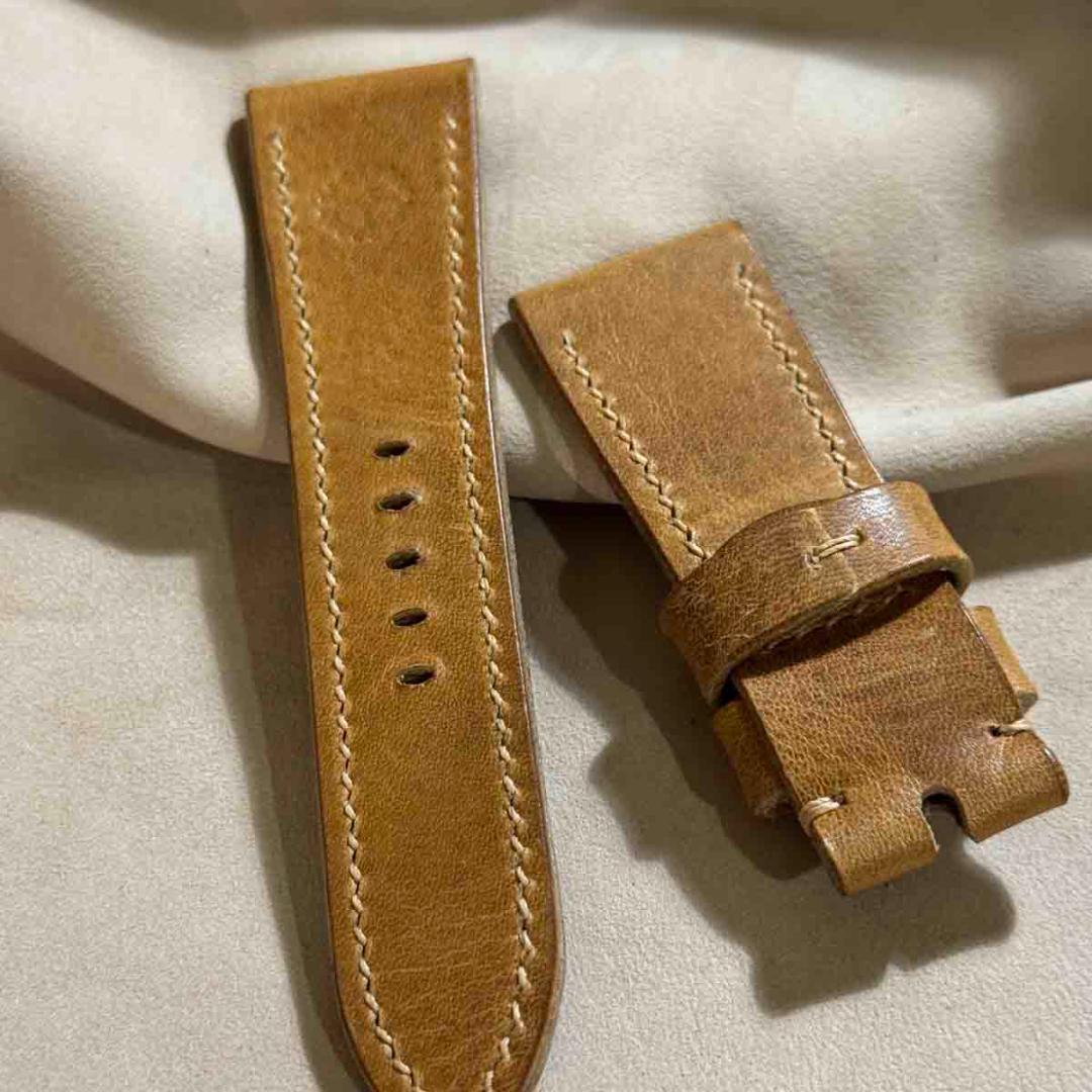 hor-218 HORWEENレザー ナチュラル 腕時計ベルト ラグ幅26mm