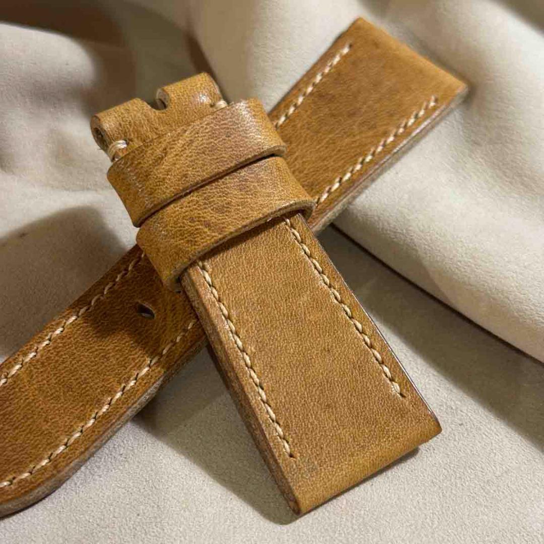 hor-218 HORWEENレザー ナチュラル 腕時計ベルト ラグ幅26mm