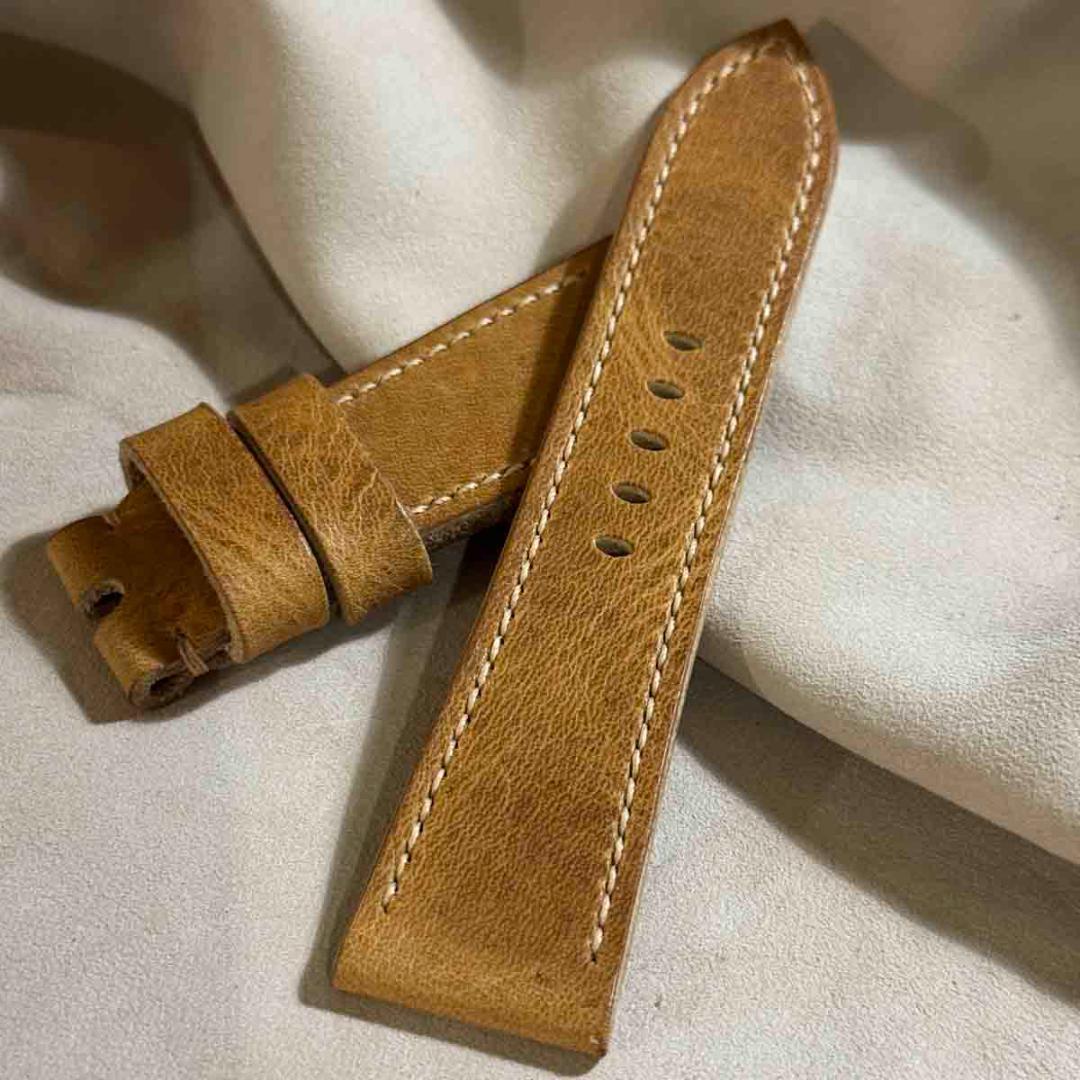 hor-218 HORWEENレザー ナチュラル 腕時計ベルト ラグ幅26mm