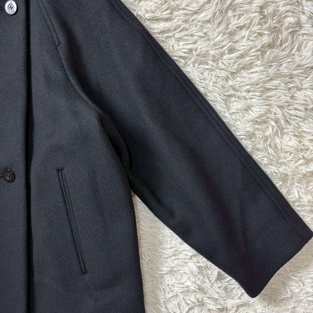 【美品】Liyoca リヨカ　ビーバーバンドカラーコート