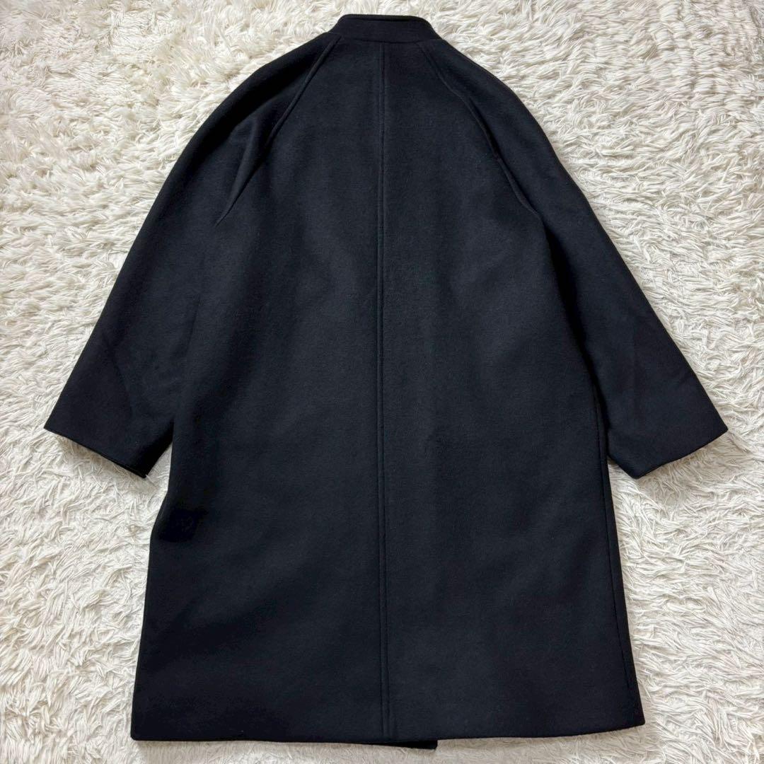 【美品】Liyoca リヨカ　ビーバーバンドカラーコート