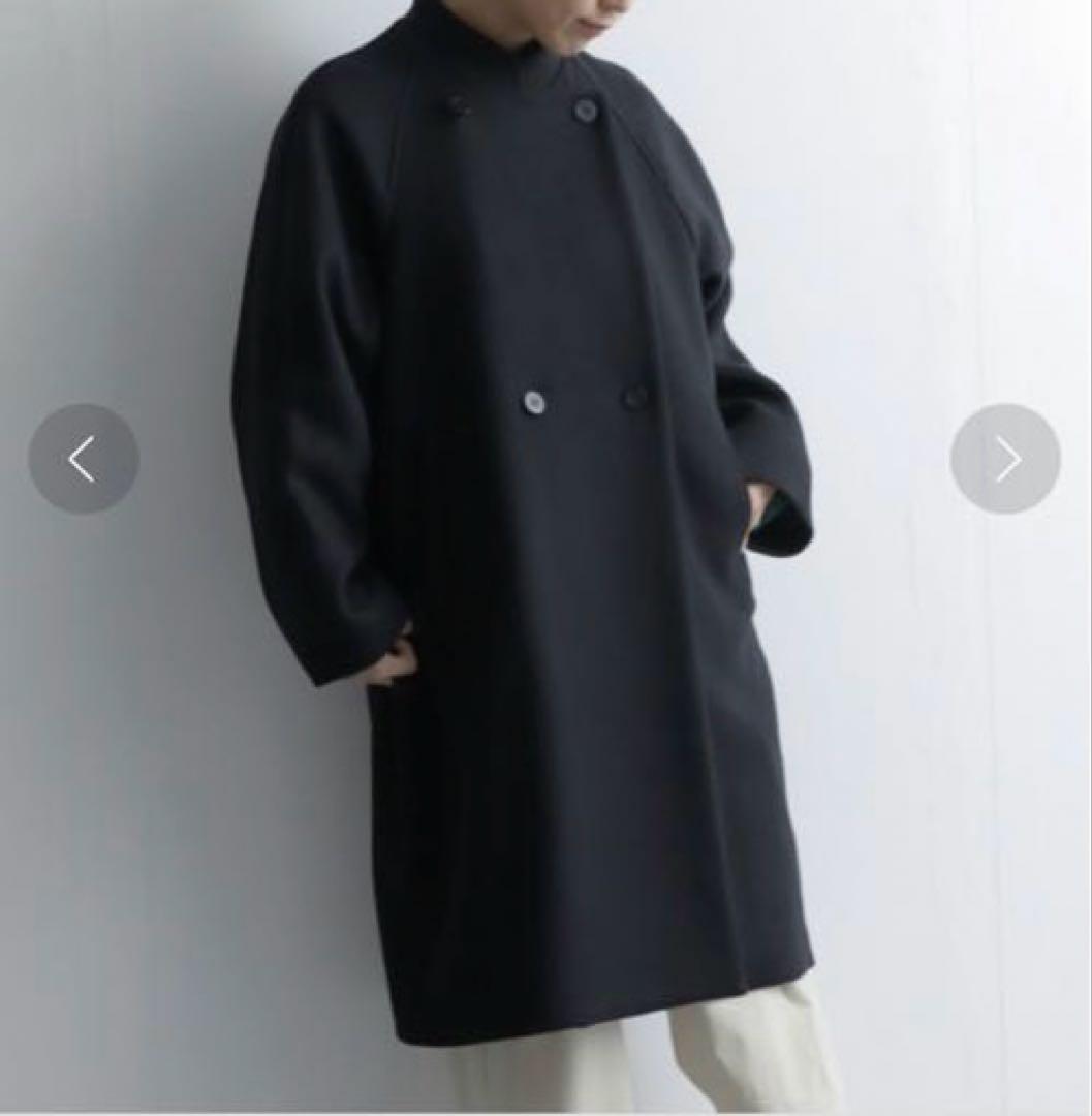 【美品】Liyoca リヨカ　ビーバーバンドカラーコート