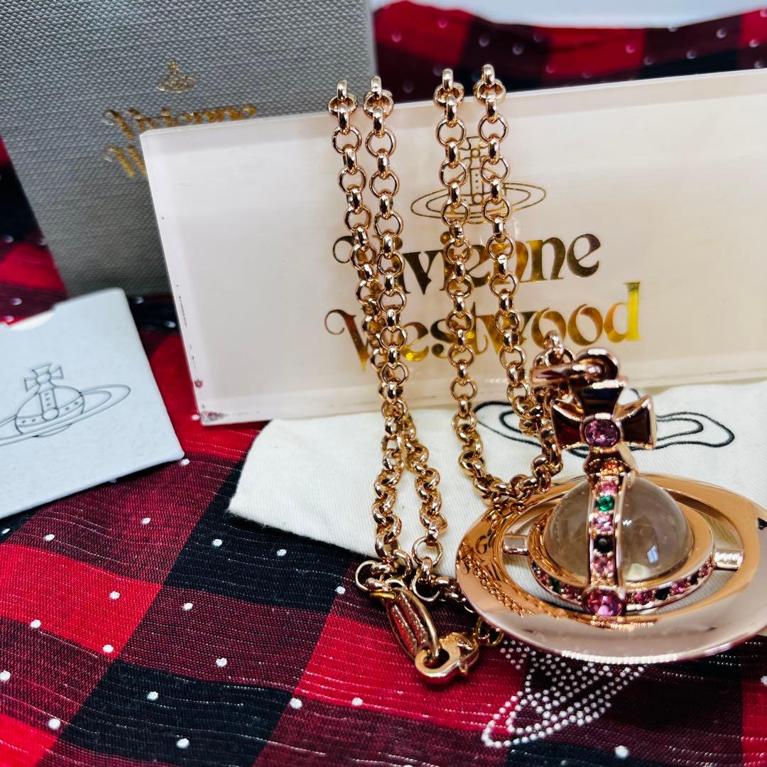 ヴィヴィアン　正規　ピンクゴールド オーブ　ネックレス