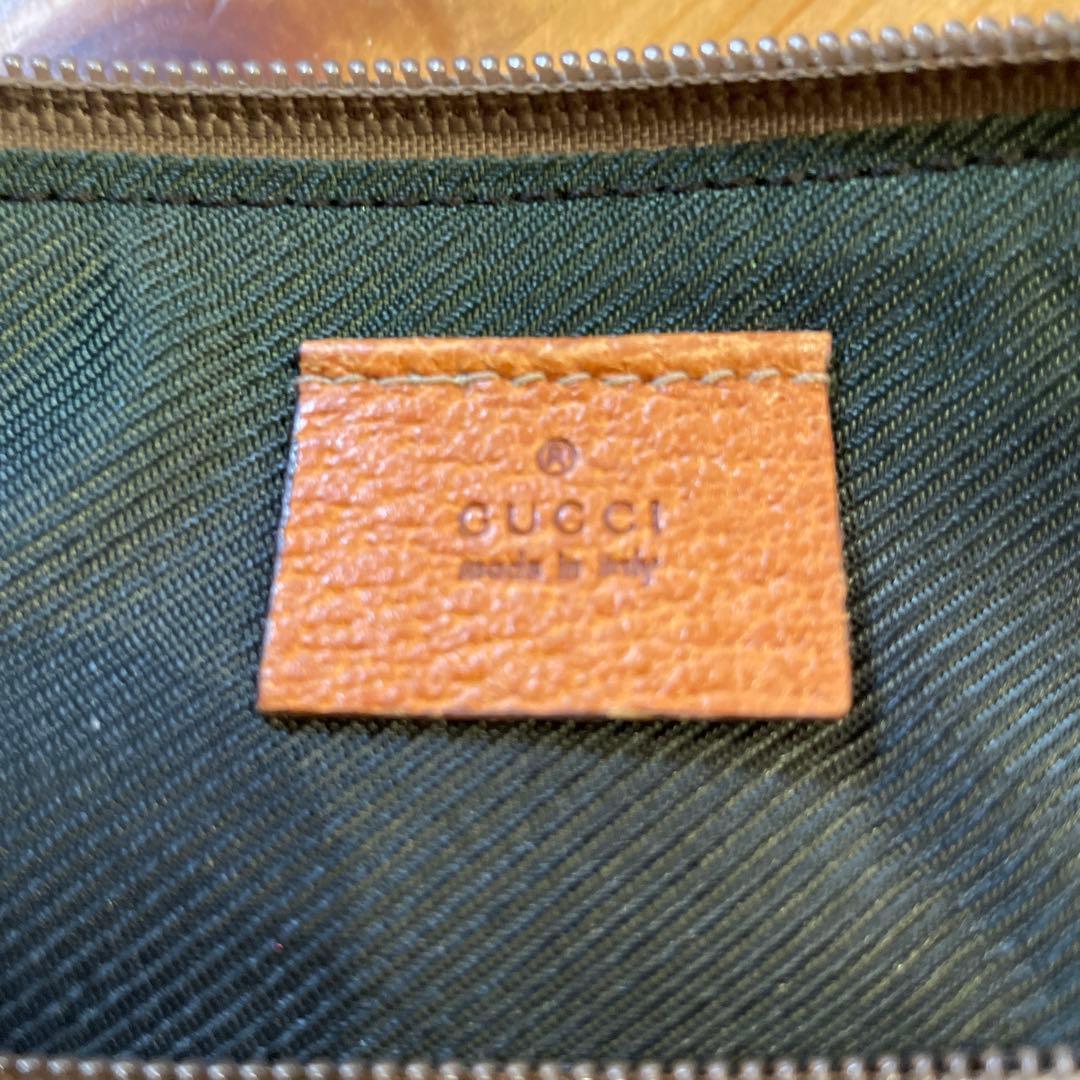 【美品】GUCCI ミニハンドバッグ　アクセサリーポーチ　GG柄　レザー