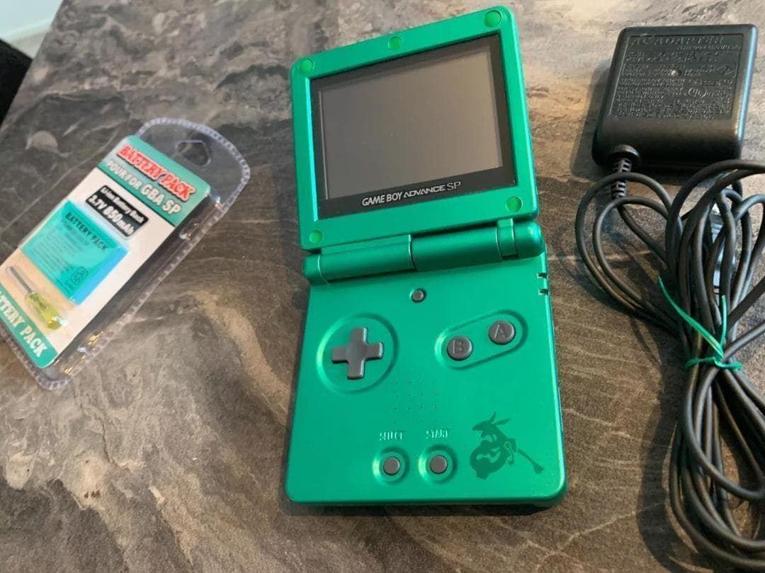 美品 シェル交換品 ゲームボーイアドバンスsp レックウザエディション