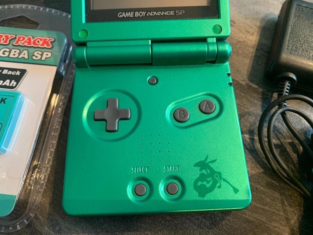 美品 シェル交換品 ゲームボーイアドバンスsp レックウザエディション