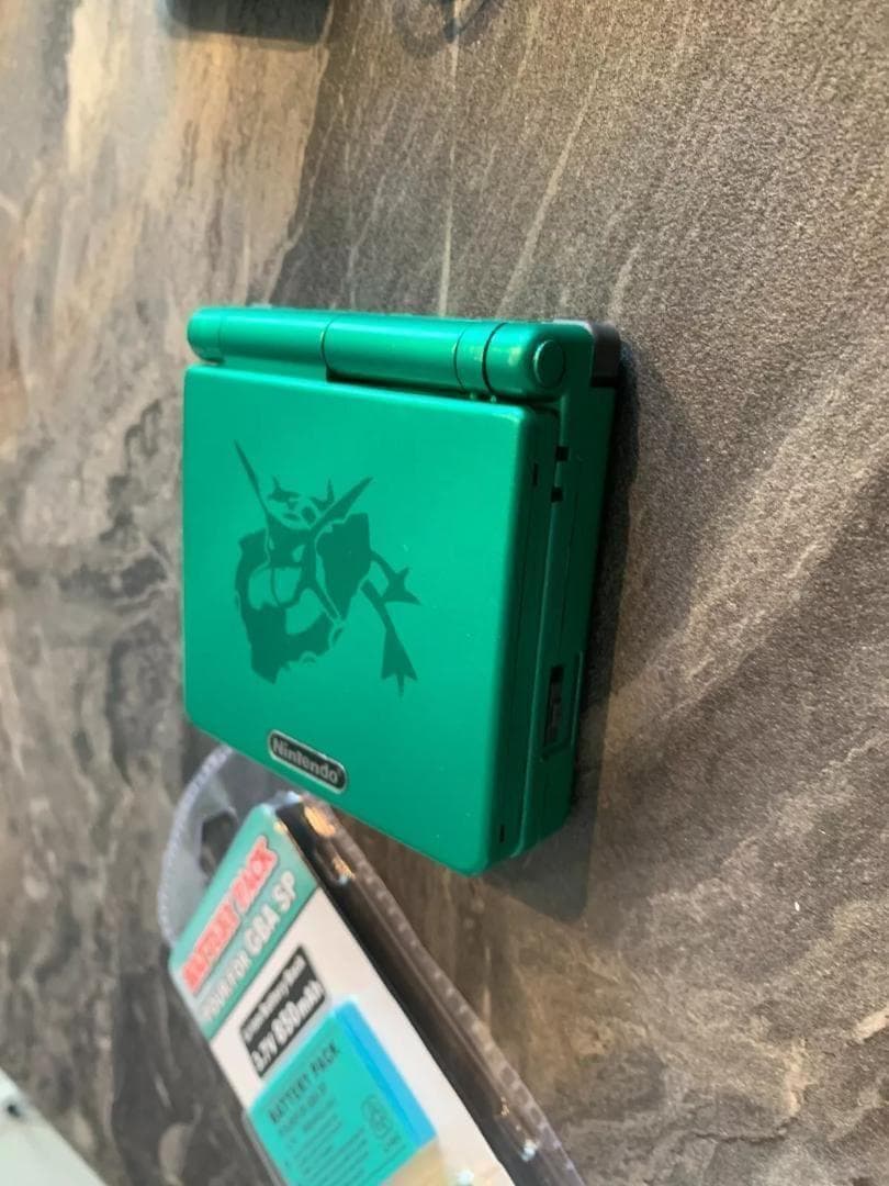 美品 シェル交換品 ゲームボーイアドバンスsp レックウザエディション