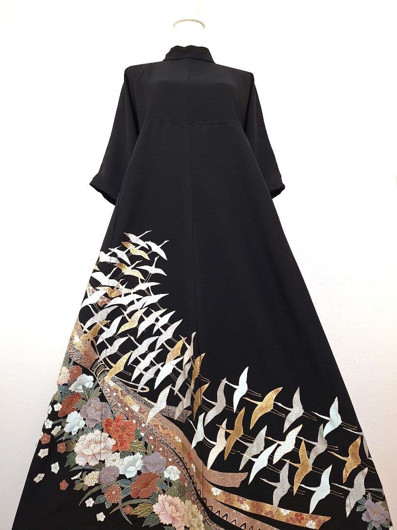 着物リメイクワンピース3687