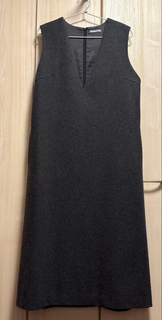 23AW セオリーリュクス Vネックウールワンピース ジャンパースカート40