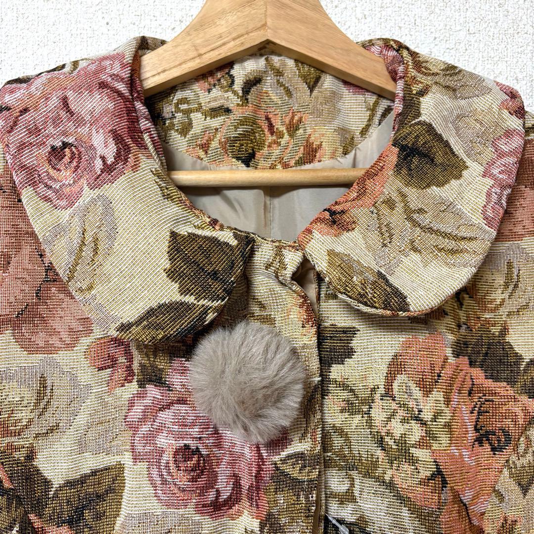 4L❇︎ クラロリくる実 クラシカルゴブランロングコート 大きいサイズ レディース