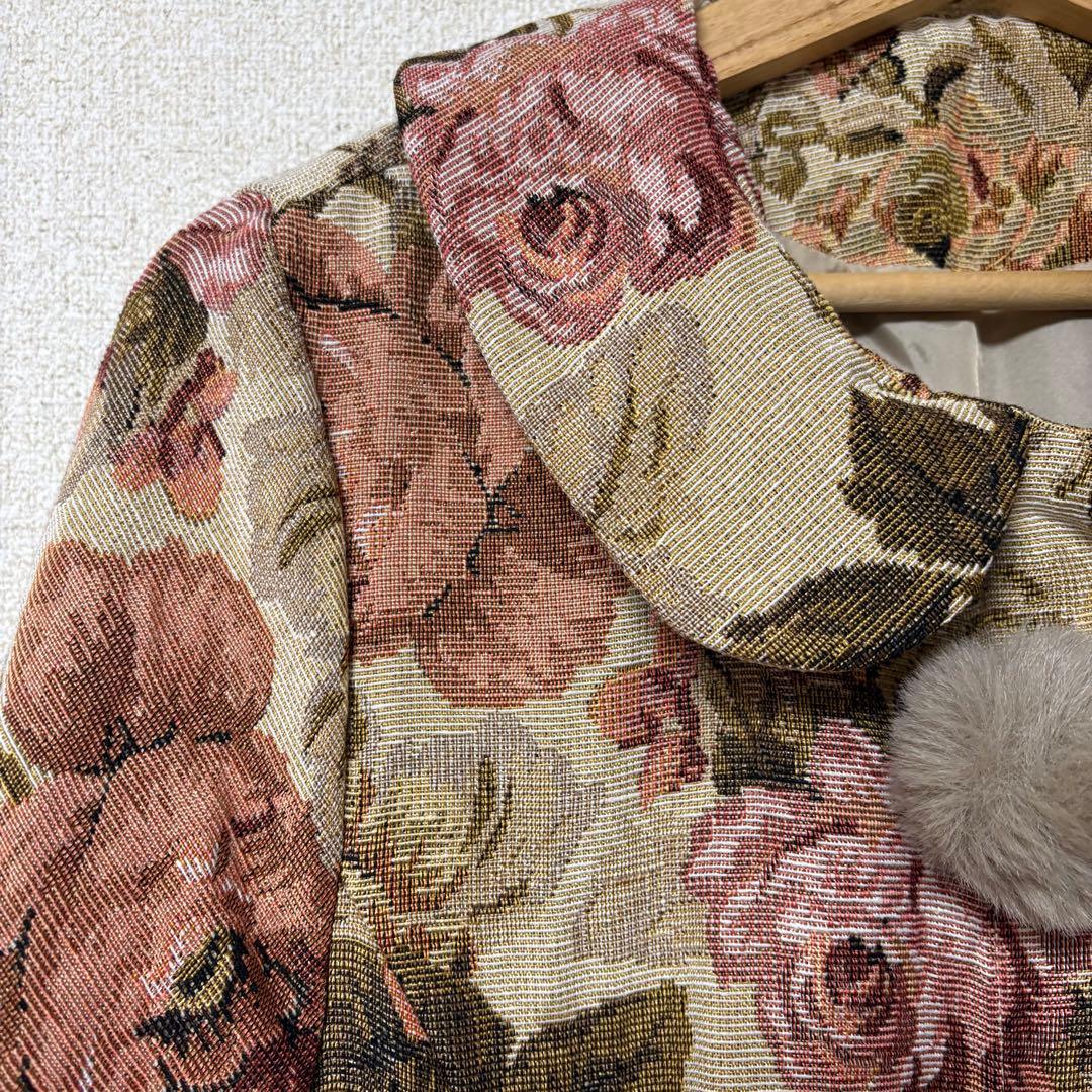 4L❇︎ クラロリくる実 クラシカルゴブランロングコート 大きいサイズ レディース