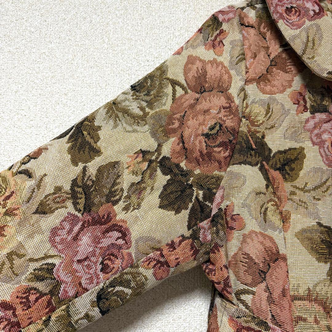 4L❇︎ クラロリくる実 クラシカルゴブランロングコート 大きいサイズ レディース