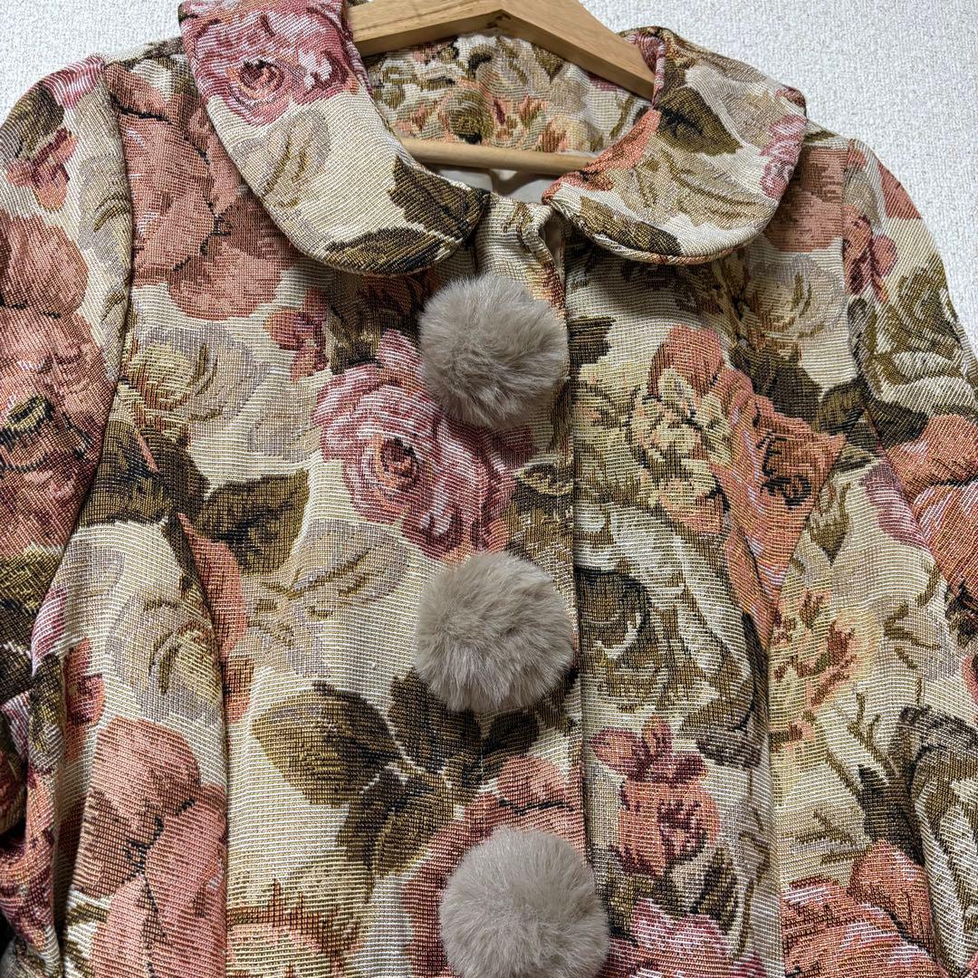 4L❇︎ クラロリくる実 クラシカルゴブランロングコート 大きいサイズ レディース