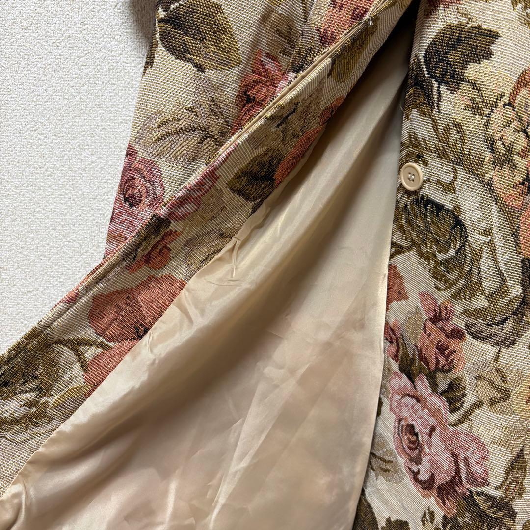 4L❇︎ クラロリくる実 クラシカルゴブランロングコート 大きいサイズ レディース