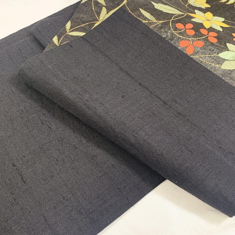 409my100◆勝山織物 植物文 袋帯 更紗 金銀糸◆美品