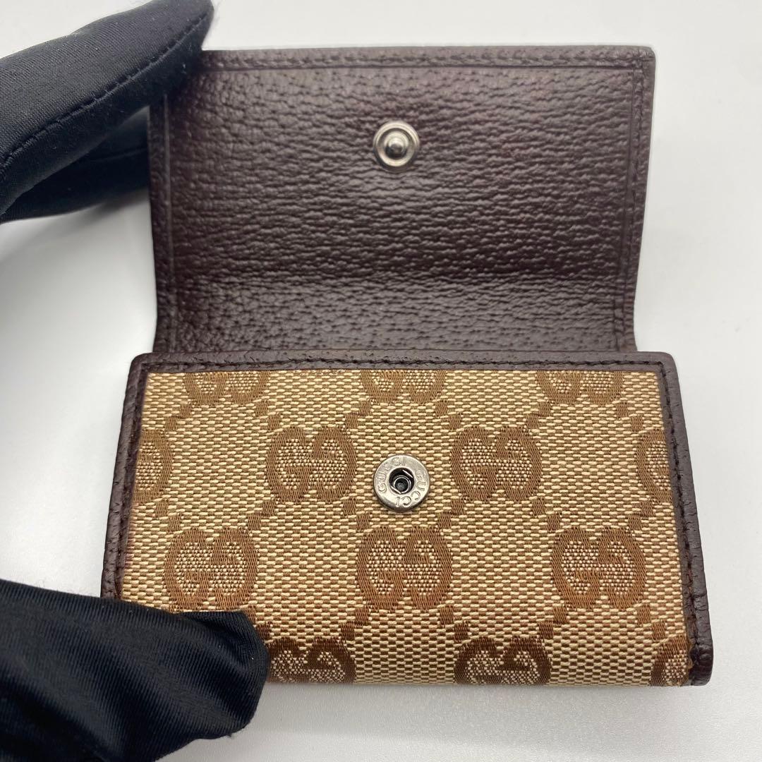 【美品】GUCCI・グッチ・6連キーケース・GGキャンバス・ブラウン