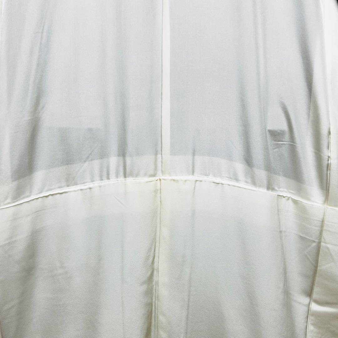 【656】辻が花•鶴 文様 金駒刺繍入り 黒留袖