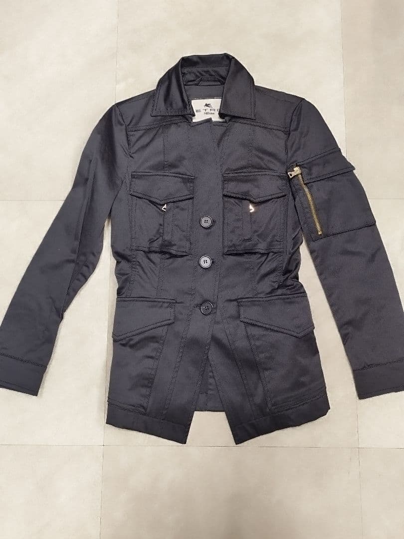 ETRO エトロ　シャドー　ナイロン素材　ジャケット 38黒