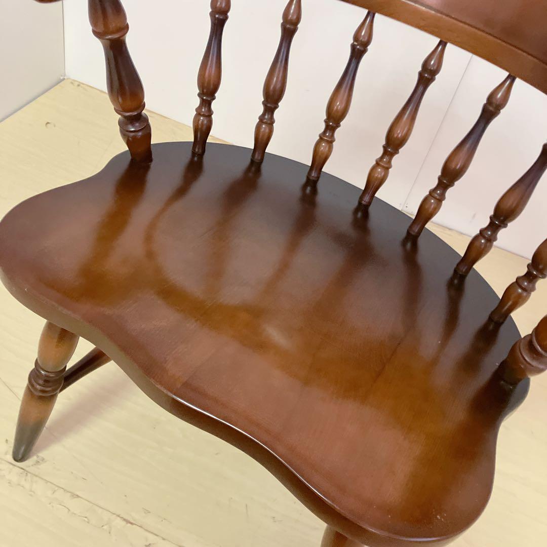 飛騨産業　キツツキマーク　木製　キャプテンチェア　ウィンザーチェア　①