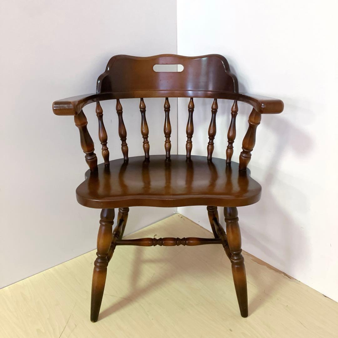 飛騨産業　キツツキマーク　木製　キャプテンチェア　ウィンザーチェア　①