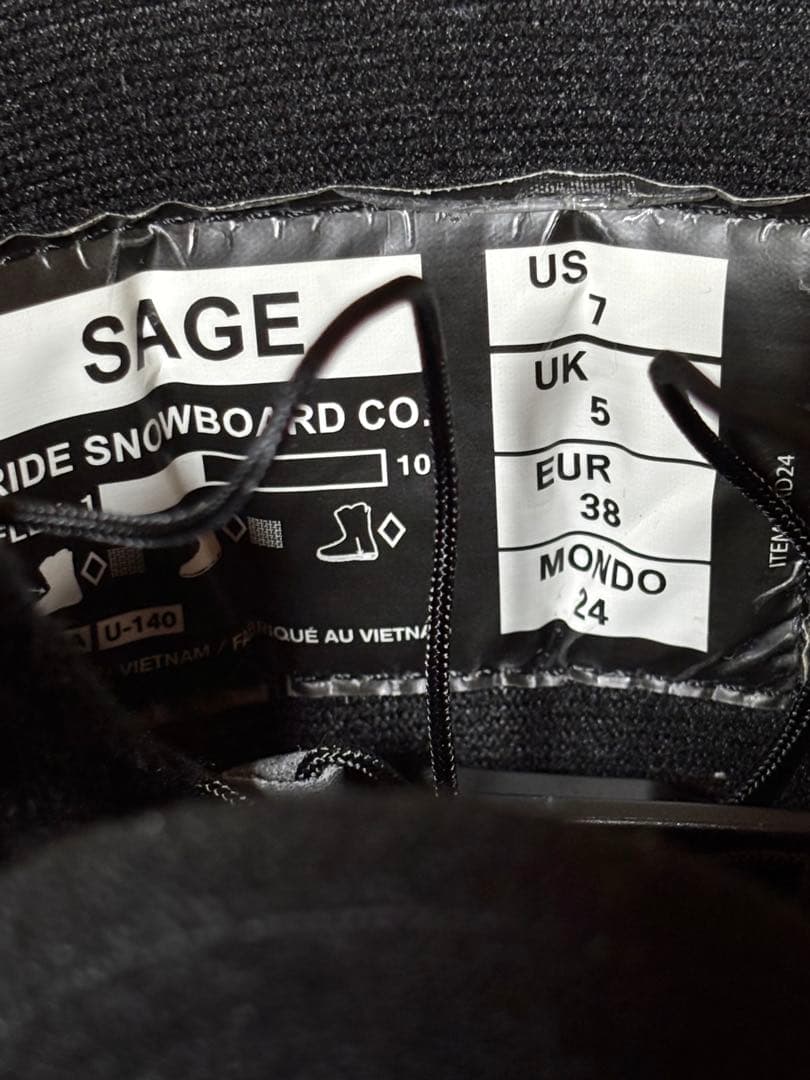 RIDE SAGE ホワイト スノーボードブーツ